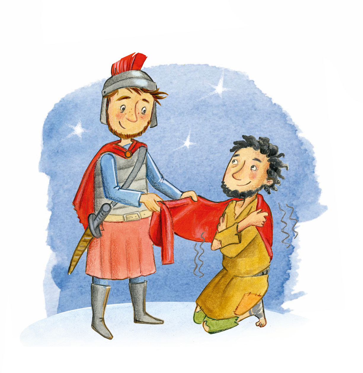 St. Martinteilt den Mantel