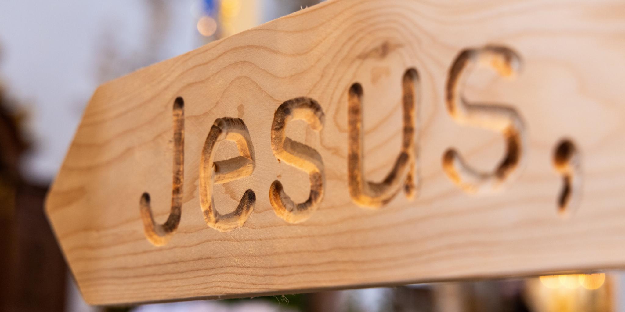 Schild Jesus
