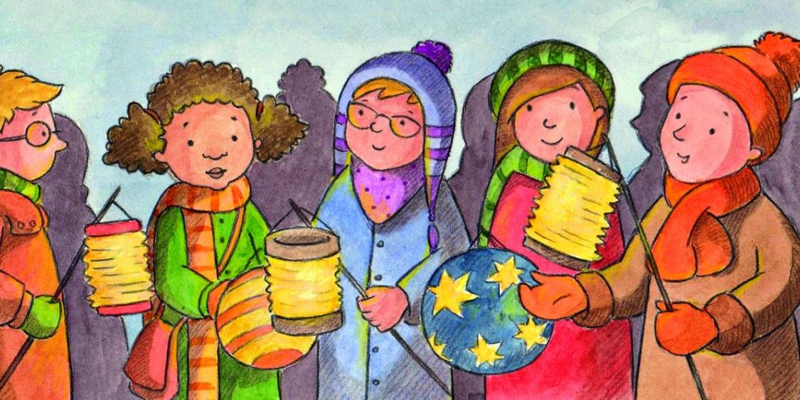 kinder-mit-laternen_by_sonja-haeusl-vad_kinder-regenbogen_at_pfarrbriefservice